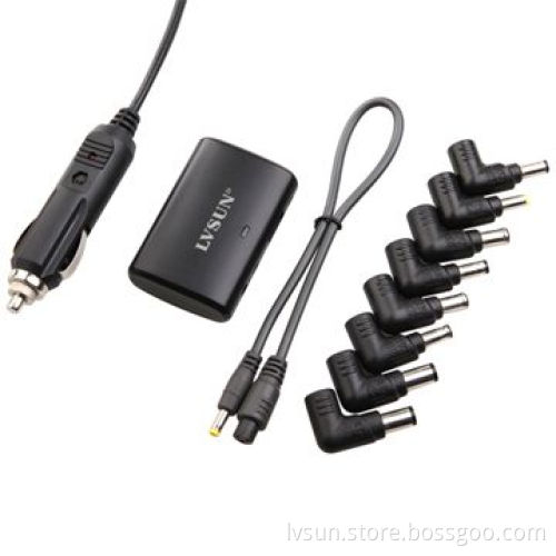 Mini Universal Laptop Car DC Adapter, Wide Output Voltage Range with 5V 1A and 2A USB Port